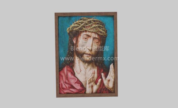 1455《Christ Man of Sorrows》油画画框-魔酷网