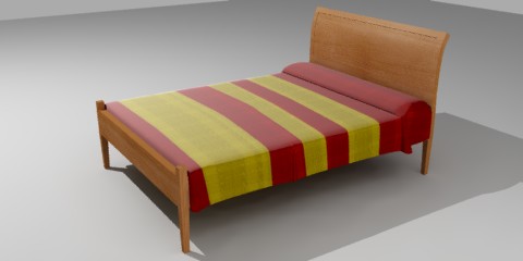 Wooden bed-魔酷网