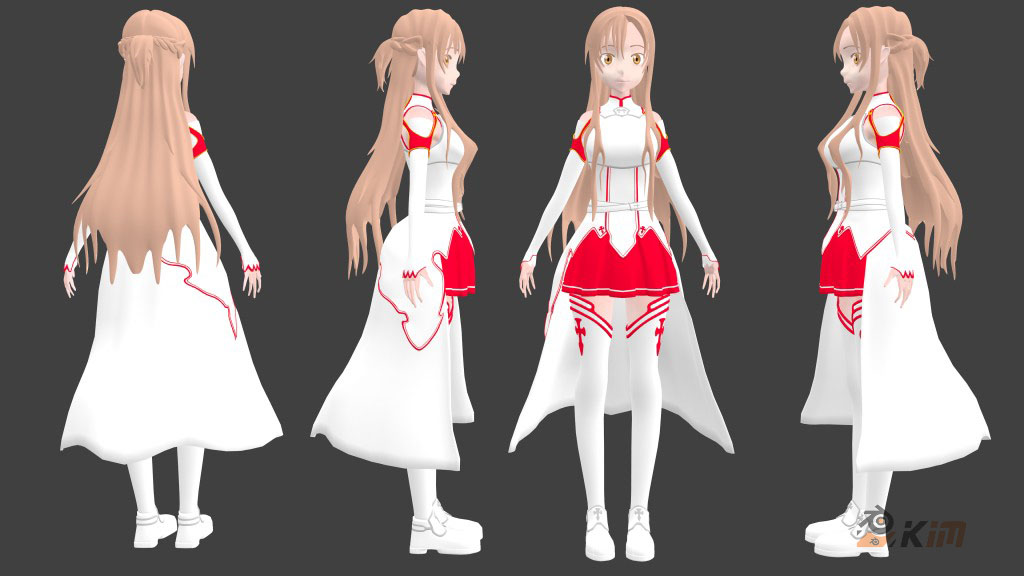 Hafid Fan Art制作的Asuna 3D（高保真）-魔酷网