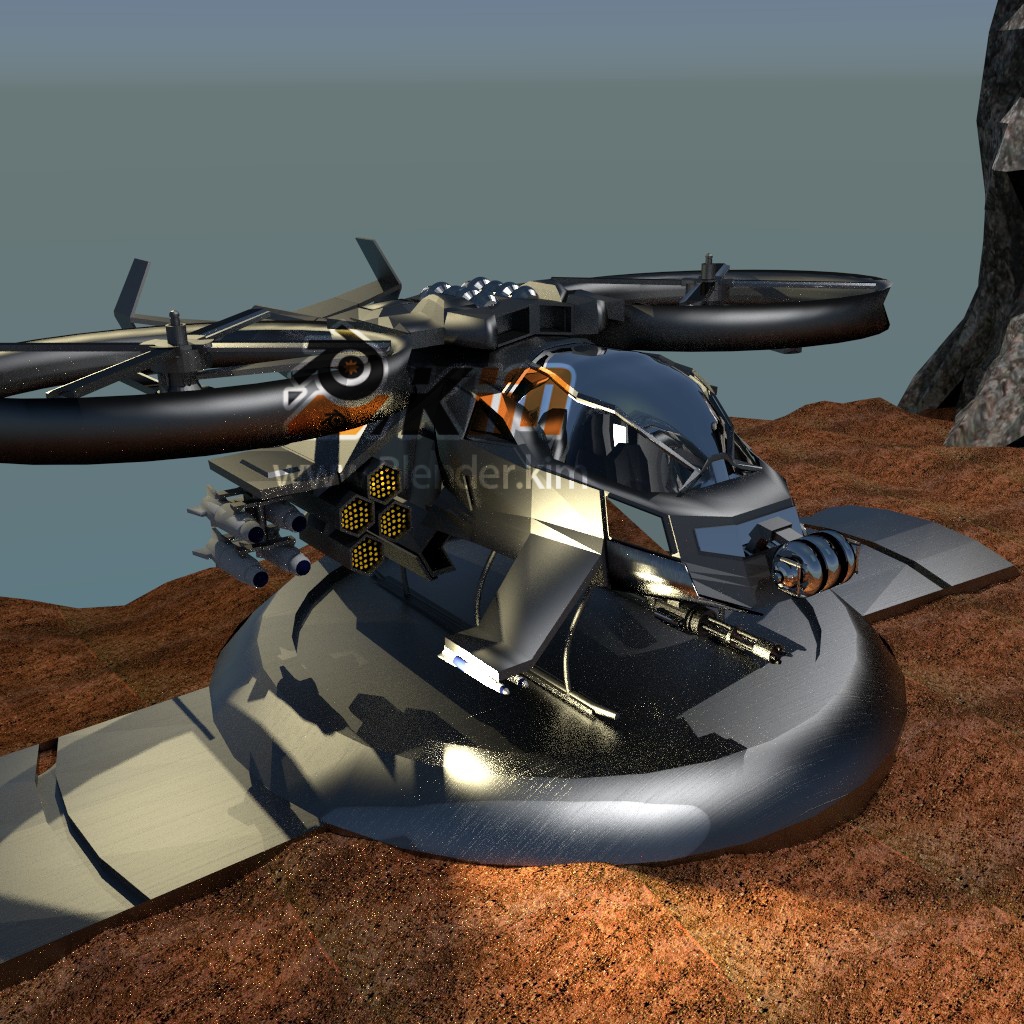 科幻武装直升机-魔酷网