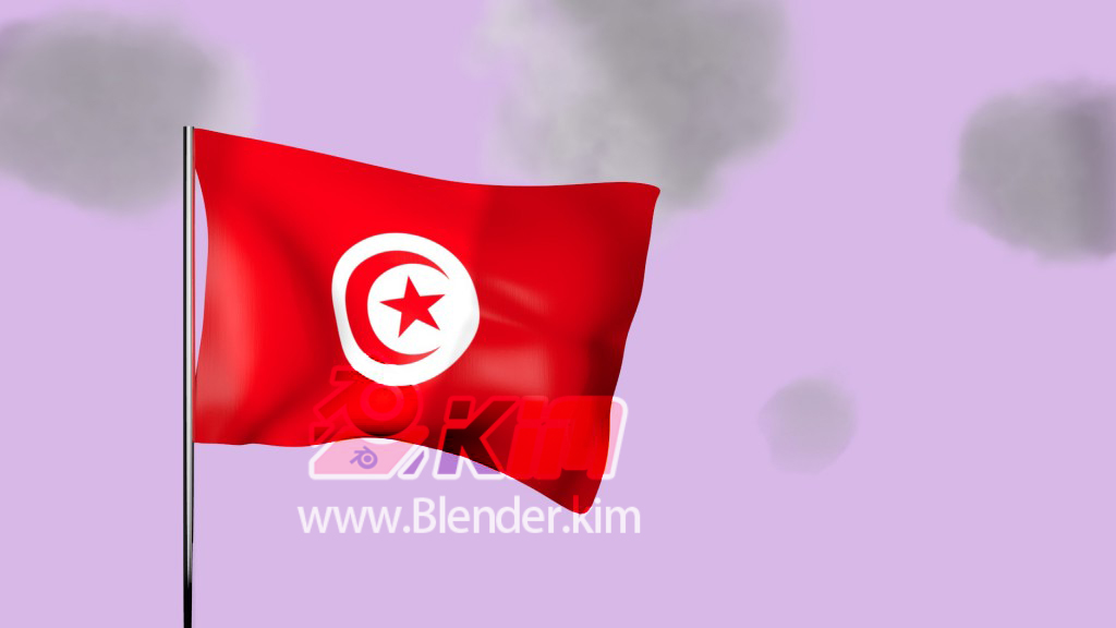 动画突尼斯国旗-魔酷网